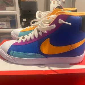 Nike blazer mid battle blue / laser orange